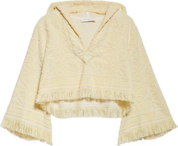 【ZIMMERMANN】フーデッド テリーコットン jacquard coverup Zimmermann Hooded Fringed Cotton-terry Jacquard Coverup