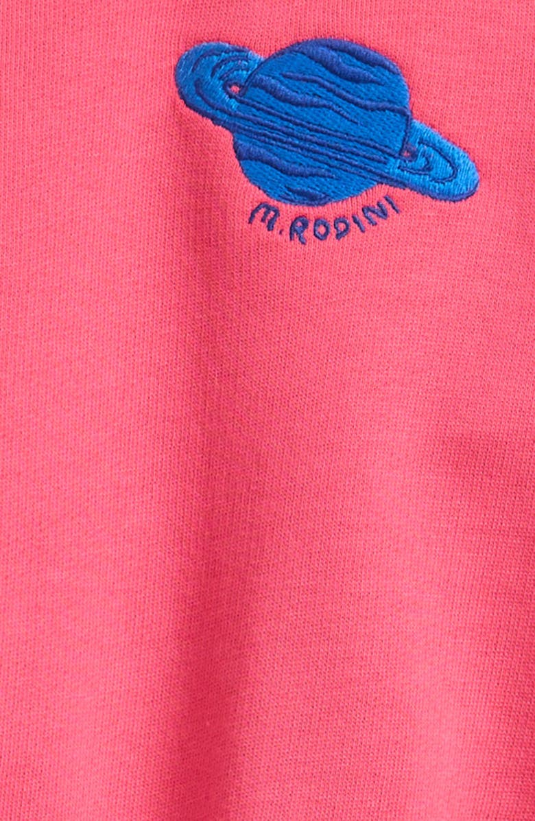 Mini Rodini Embroidered Planet Organic Cotton Sweatshirt, Alternate, color, Pink