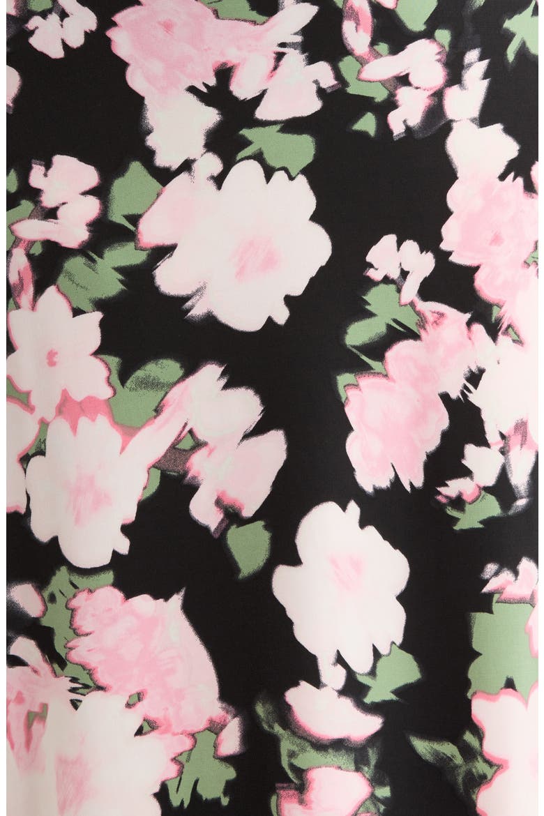 Floral Print Everyday Knit Skirt, Alternate, color, BLACK MULTI