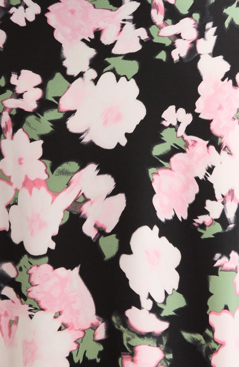 KASPER Floral Print Everyday Knit Skirt, Alternate, color, Black Multi