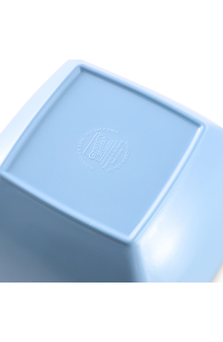 Gibson Home Grayson 4 Piece 6 Inch Square Melamine Dinner Bowl Set, Alternate, color, Blue