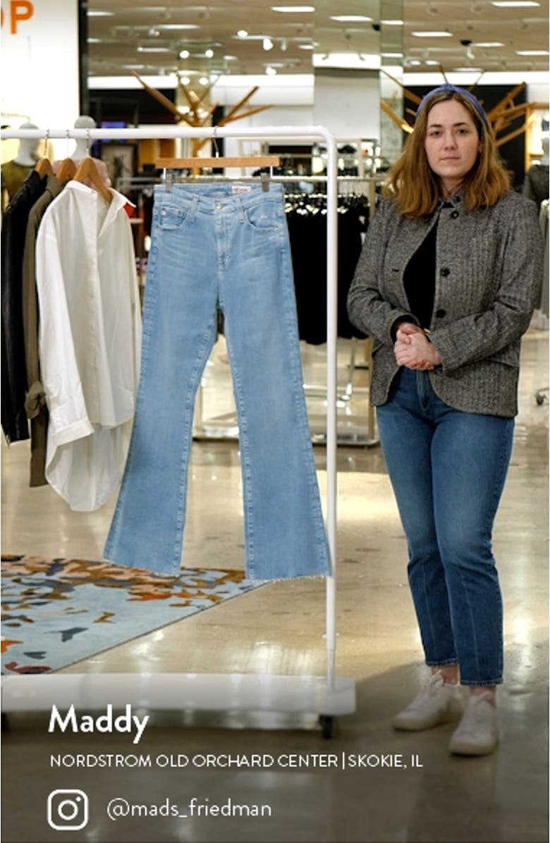 Farrah High Waist Fray Hem Bootcut Jeans, sales video thumbnail