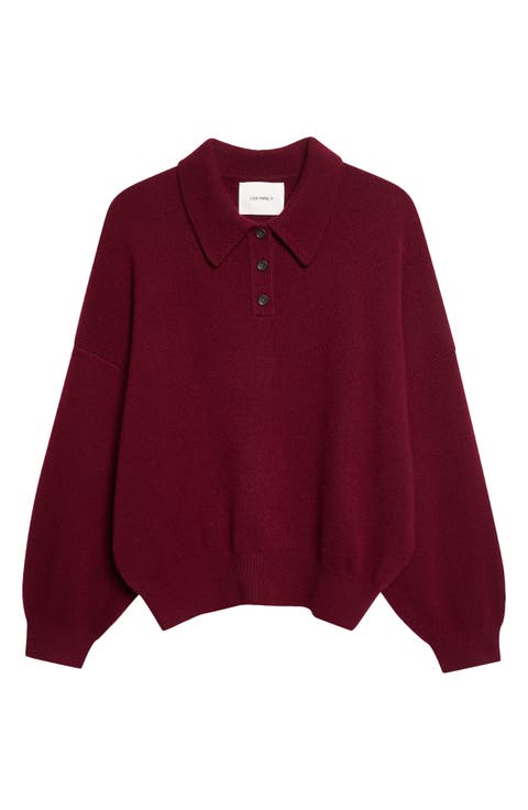 Etta Cashmere Polo Sweater
