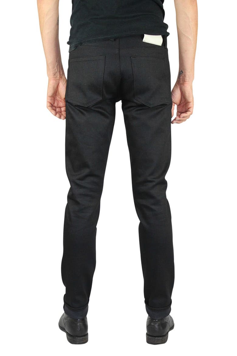 The Pen Slim 14-Ounce Stretch Selvedge Jeans, Alternate, color, BLACK RAW