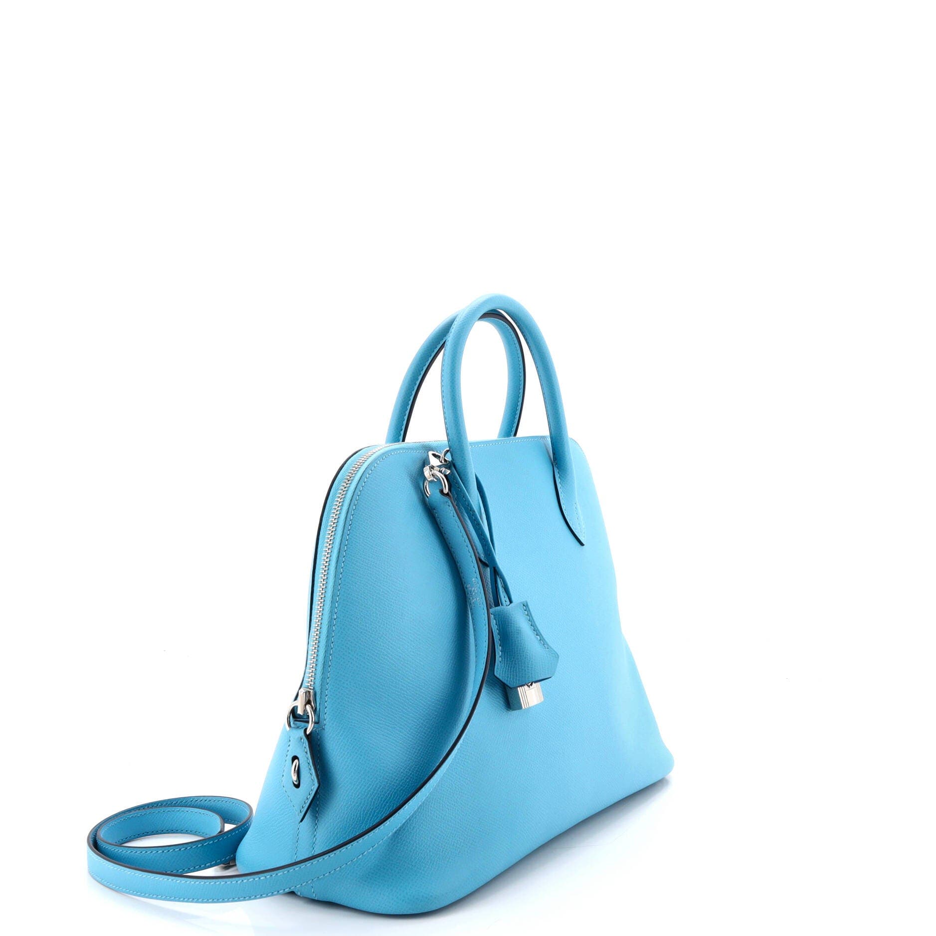 Pre-Owned Hermes Bolide 1923 Bag Epsom 30, Alternate, color, Bleu Du Nord
