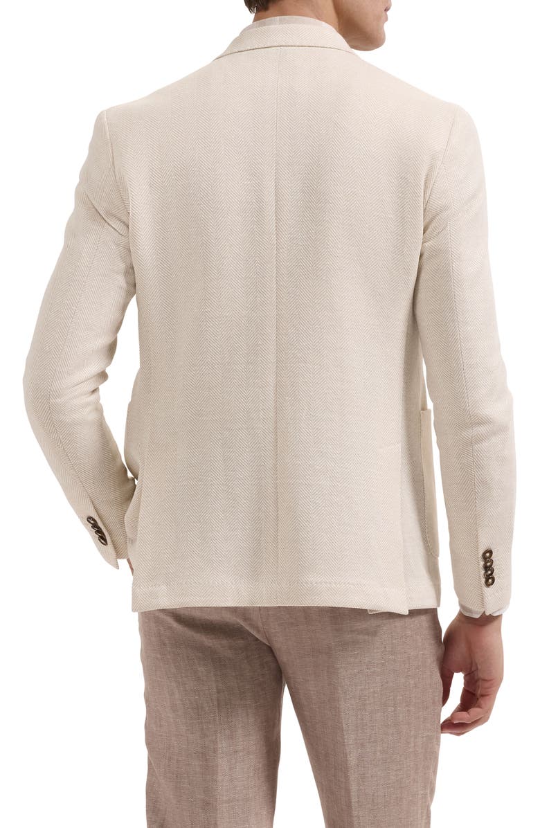 Bugatchi Tan Herringbone Knit Sport Coat, Alternate, color, Sand