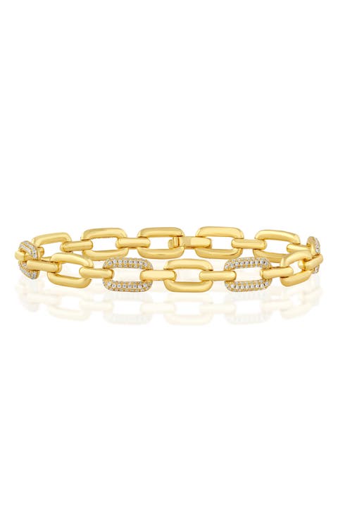 Cubic Zirconia Link Bracelet
