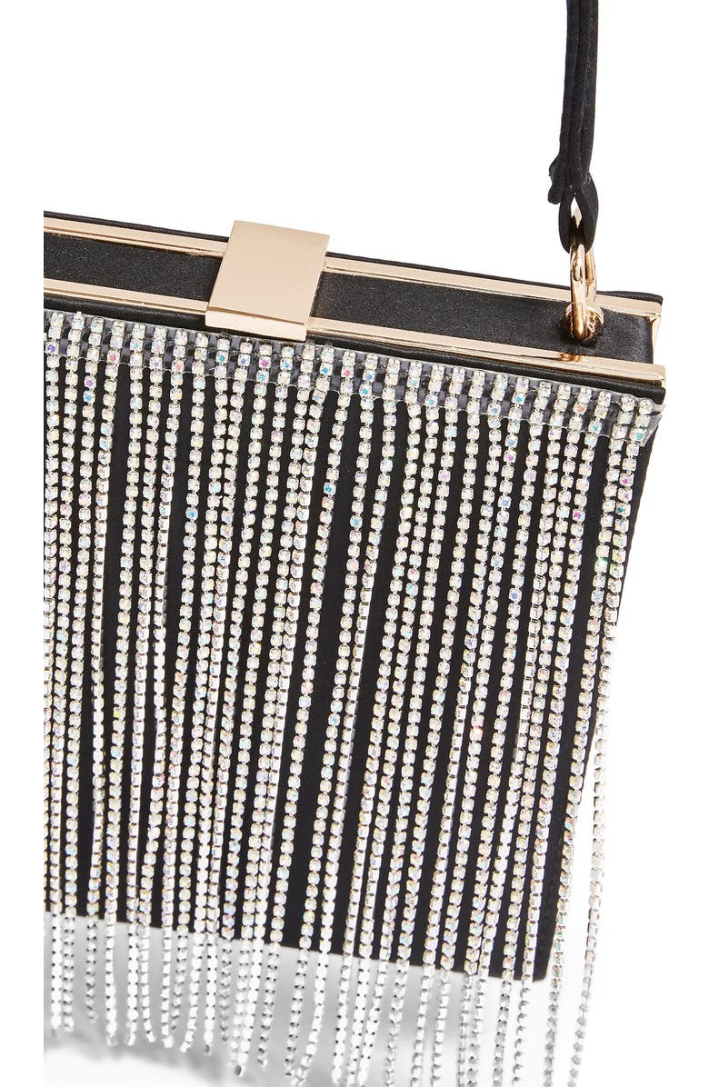 Topshop Fringe Frame Bag, Alternate, color,