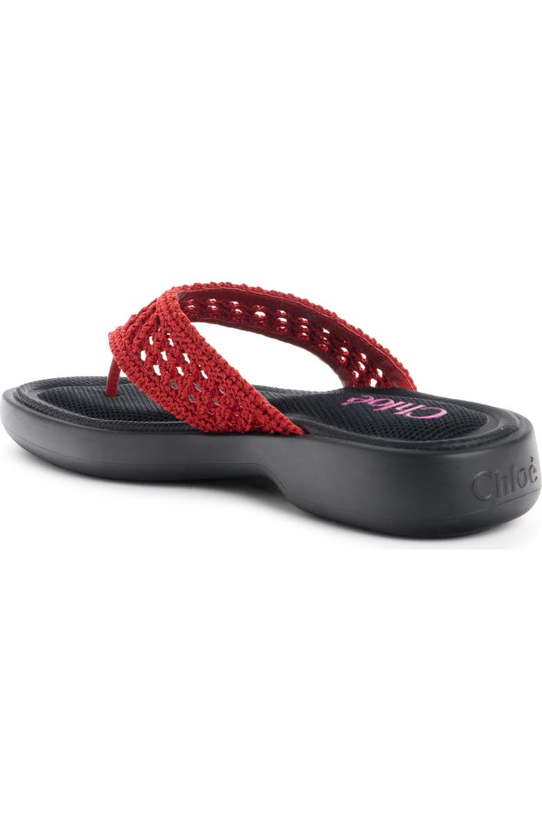 Chloé La Poolette Sandal, Alternate, color, Black/ Red