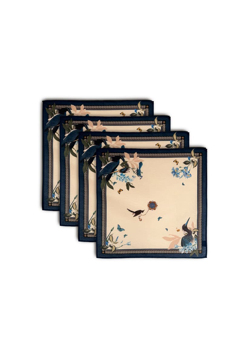 Set Of 4 Napkins, Main, color, Turquesa Blue