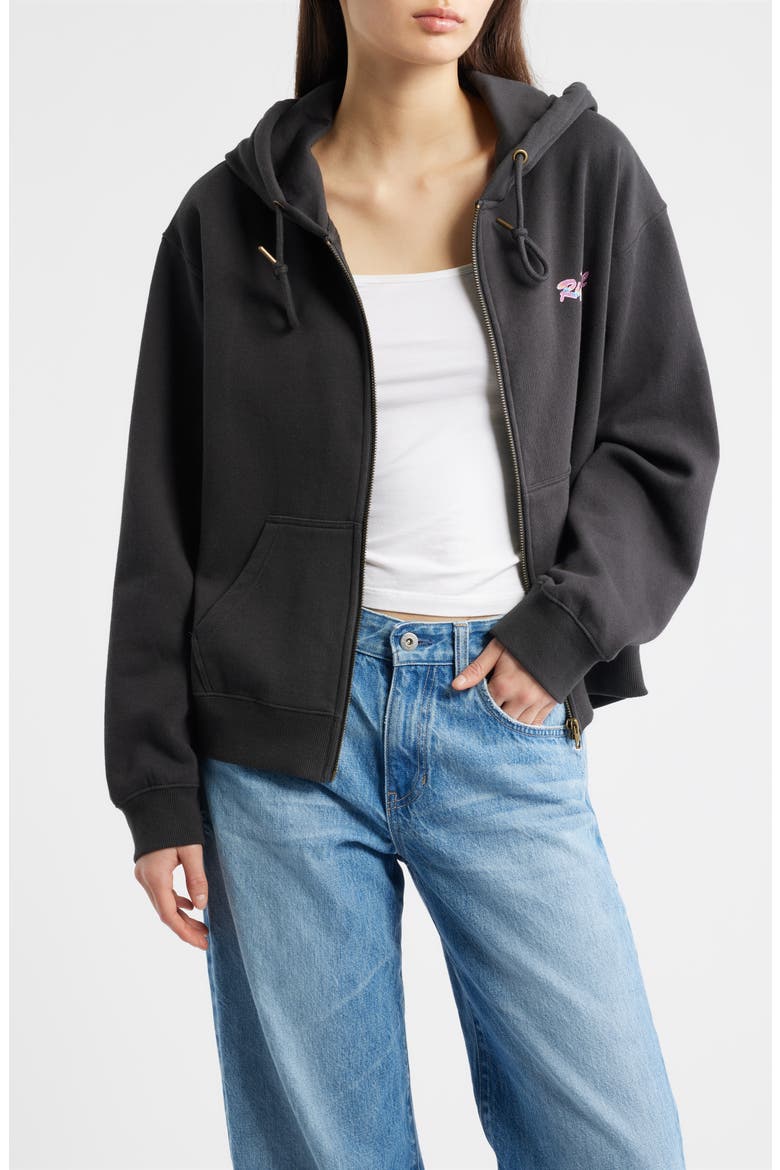 Lay Day Relaxed Cotton Blend Hoodie, Main, color, WASHED BLACK
