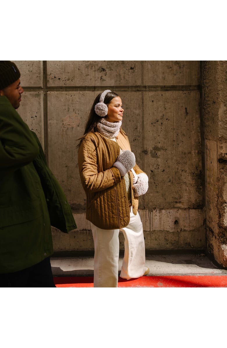 Turtle Fur High Pile Fleece Freestyle Mittens, Alternate, color, Natural