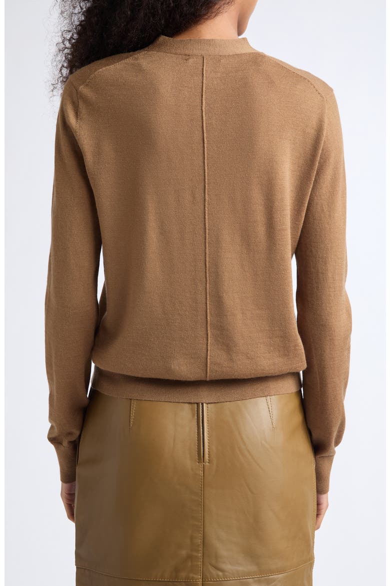 Simi Wool Cardigan, Alternate, color, CAMEL