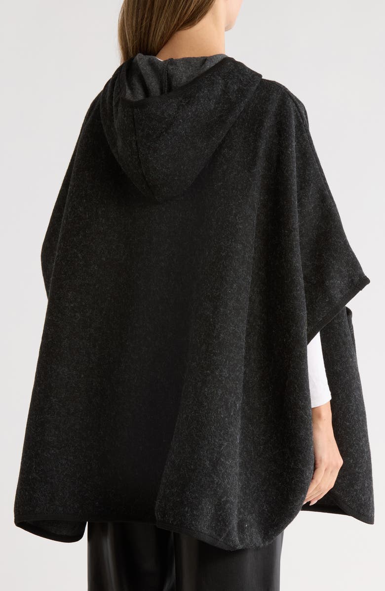 Nanette Lepore Hooded Ruana, Alternate, color, Black