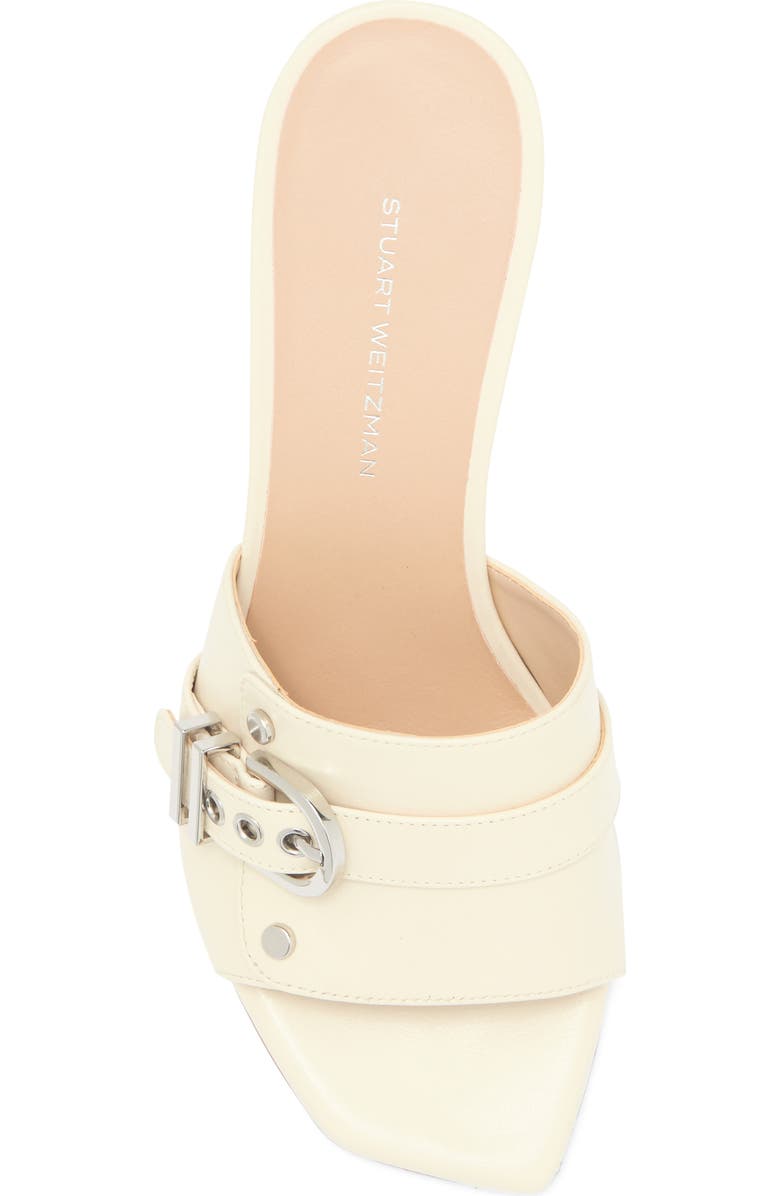 Stuart Weitzman Maverick Slide Sandal, Alternate, color, Chalk