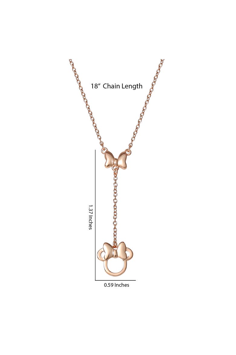 Minnie Mouse Necklace - 18-Inch Minnie Mouse Y, Alternate, color, Pink Gold