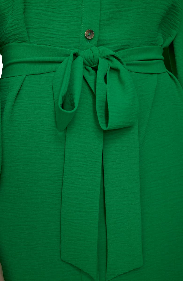 Calvin Klein Long Sleeve Gauze Shirtdress, Alternate, color, Fern