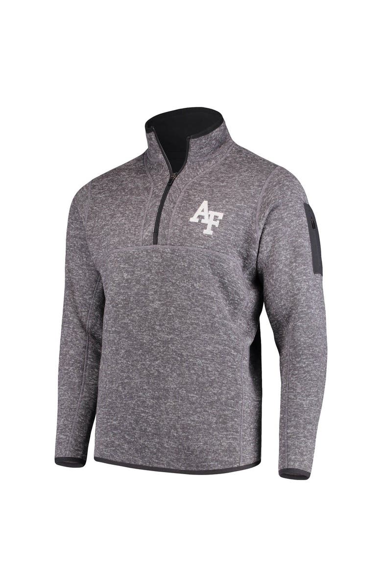 ANTIGUA Men's Antigua Charcoal Air Force Falcons Fortune Half-Zip Sweatshirt, Main, color, 