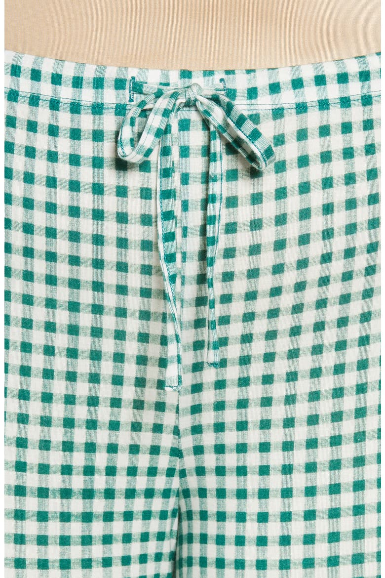 Moonlight Dream Pajamas, Alternate, color, GREEN EVERGREEN GINGHAM
