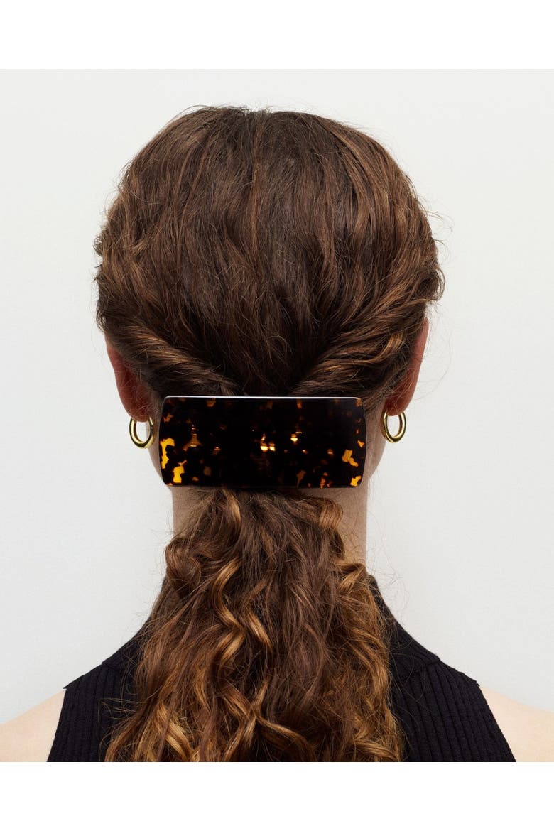 Jumbo Box Barrette, Alternate, color, Blonde Tortoise