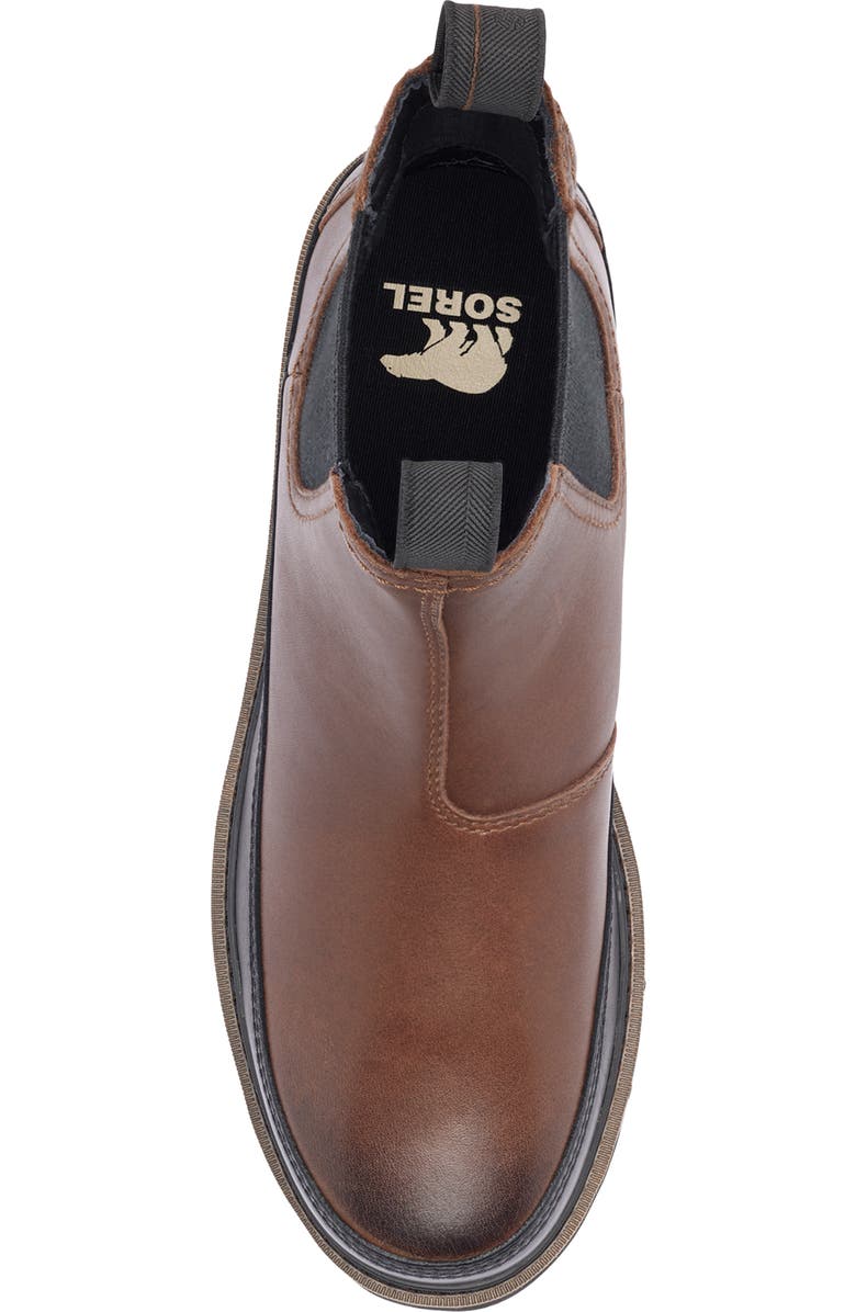 SOREL Slabtown 62 Waterproof Chelsea Boot, Alternate, color, Tobacco/ Black