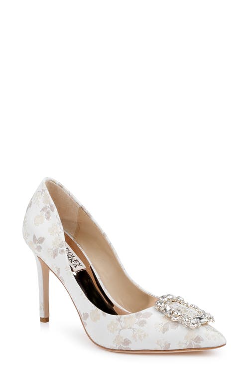 BADGLEY MISCHKA BADGLEY MISCHKA BRIDAL BADGLEY MISCHKA COLLECTION CHER CRYSTAL EMBELLISHED PUMP