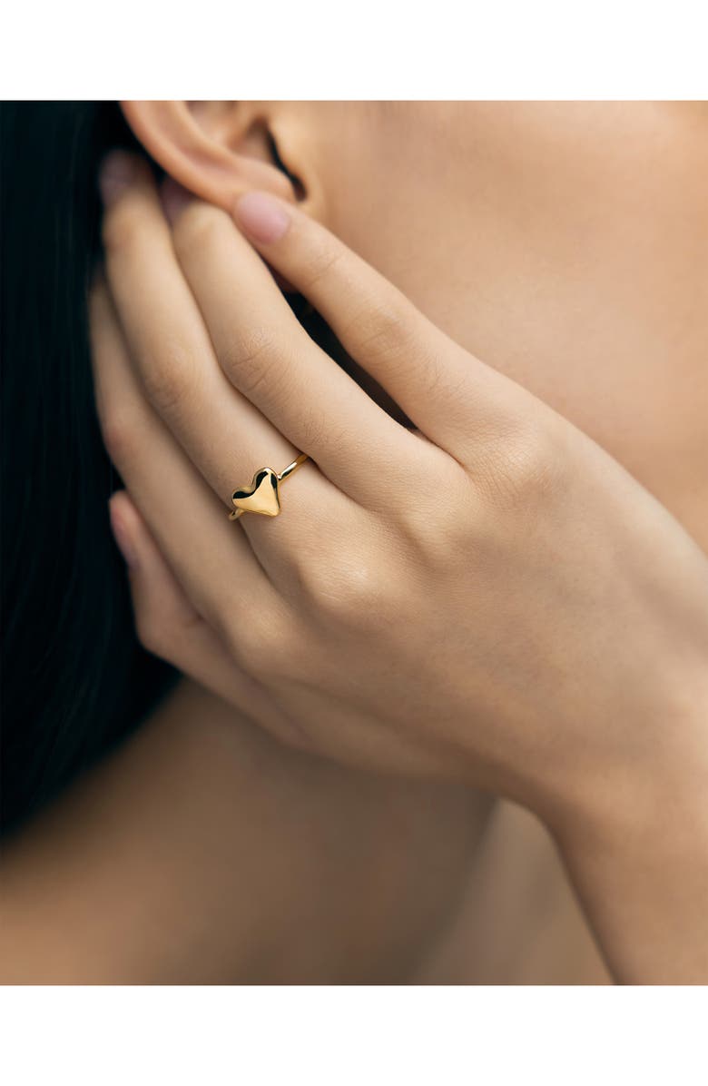 Monica Vinader Heart Stacking Ring, Alternate, color, 18Ct Gold Vermeil