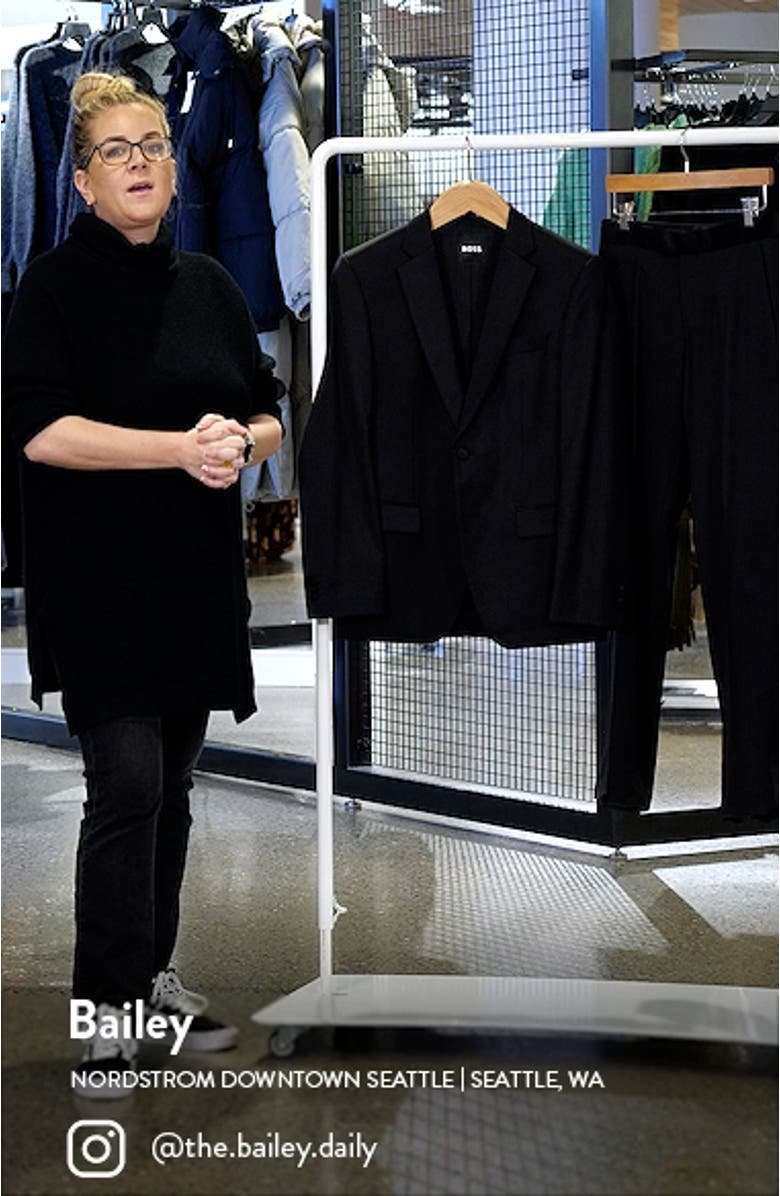 Huge Slim Fit Black Wool Tuxedo, sales video thumbnail