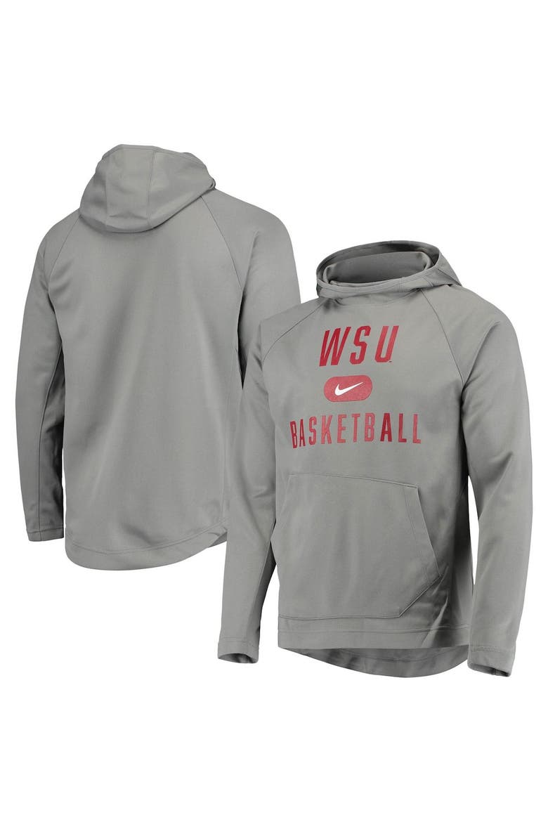 Men's Nike Charcoal Washington State Cougars Spotlight Performance Raglan Pullover Hoodie, Main, color, Charcoal