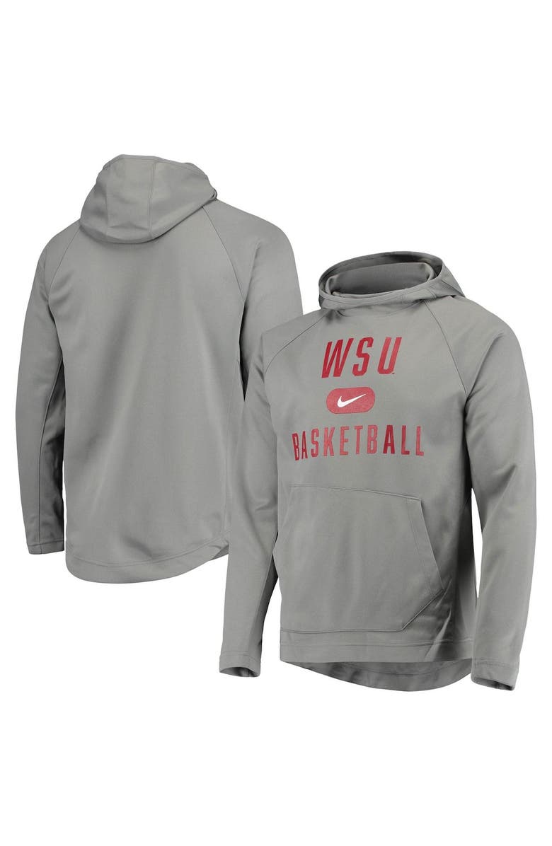 Nike Men's Nike Charcoal Washington State Cougars Spotlight Performance Raglan Pullover Hoodie, Main, color,