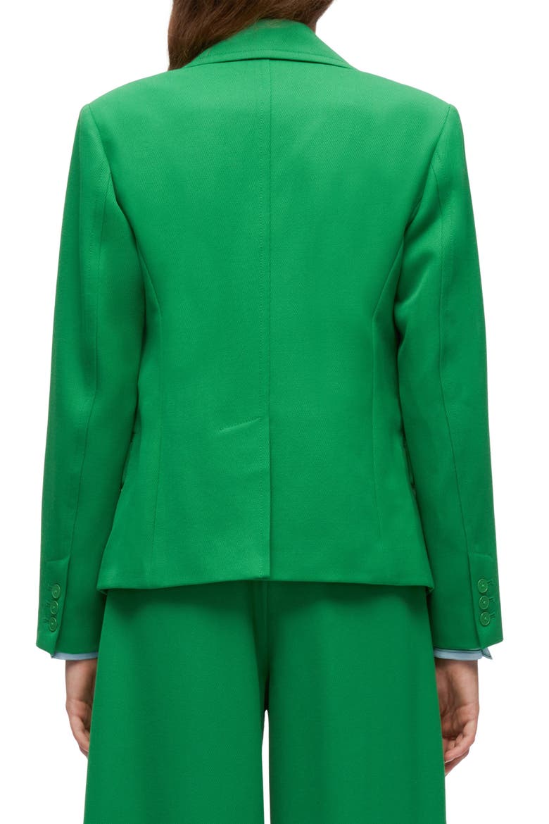 Cavalry Twill Belle Wool Blazer, Alternate, color, KELLY GREEN