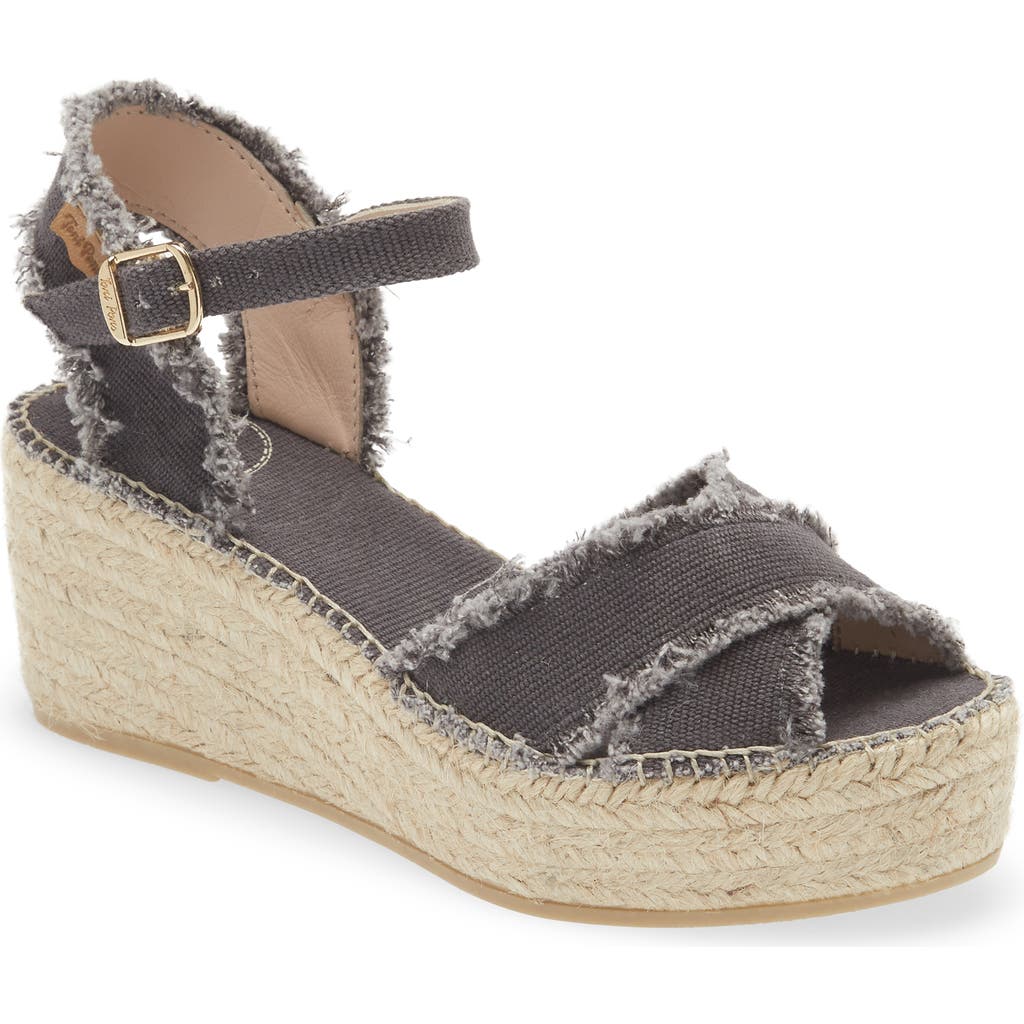 Toni Pons Irina Ankle Strap Wedge Sandal In Black Fabric