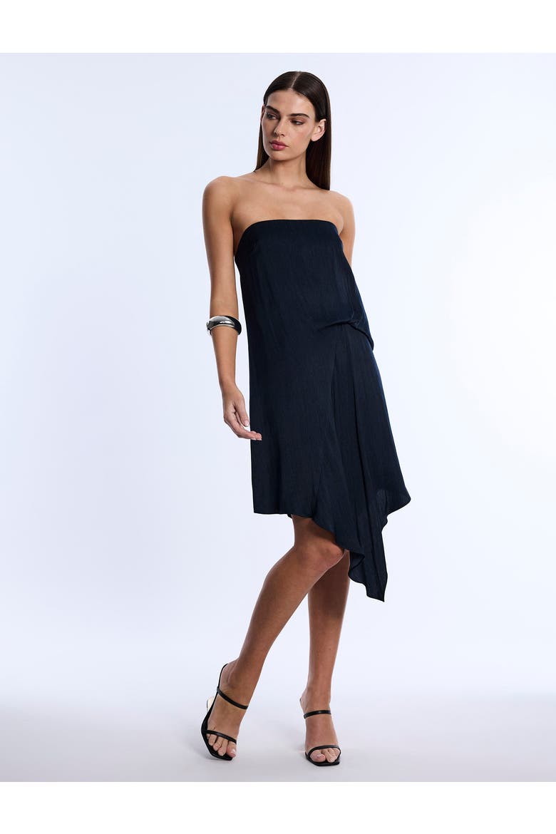 Strapless Drape Dress, Alternate, color, Midnight