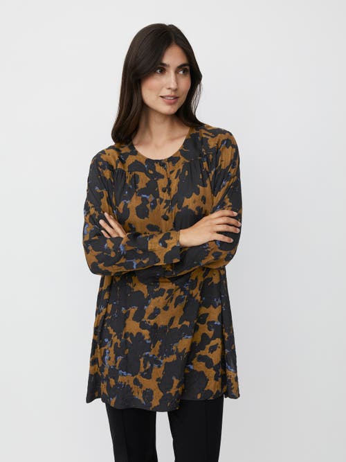 Masai Copenhagen Magigise Long Sleeve Crew Neck Tunic In Brown