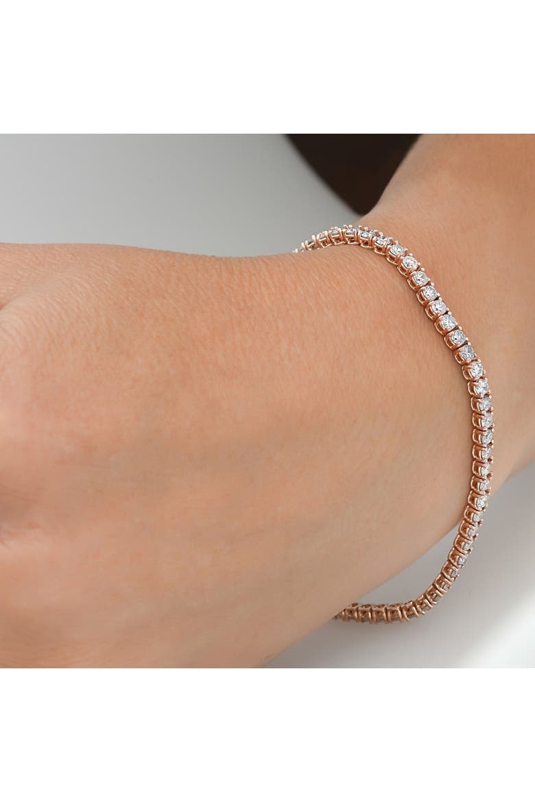 4 Ct Diamond Tennis Bracelet 14k White, Yellow, Or Gold Lab Grown 7", Alternate, color, 14k Rose Gold