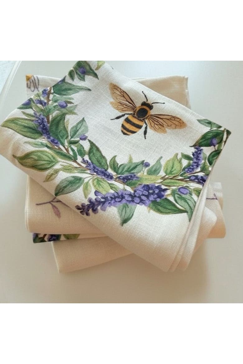 Linen Kitchen Towel Set, Alternate, color, Lavender