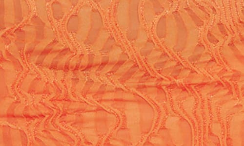 Nasty Gal Wave Texture Triangle Swim Top In Orange