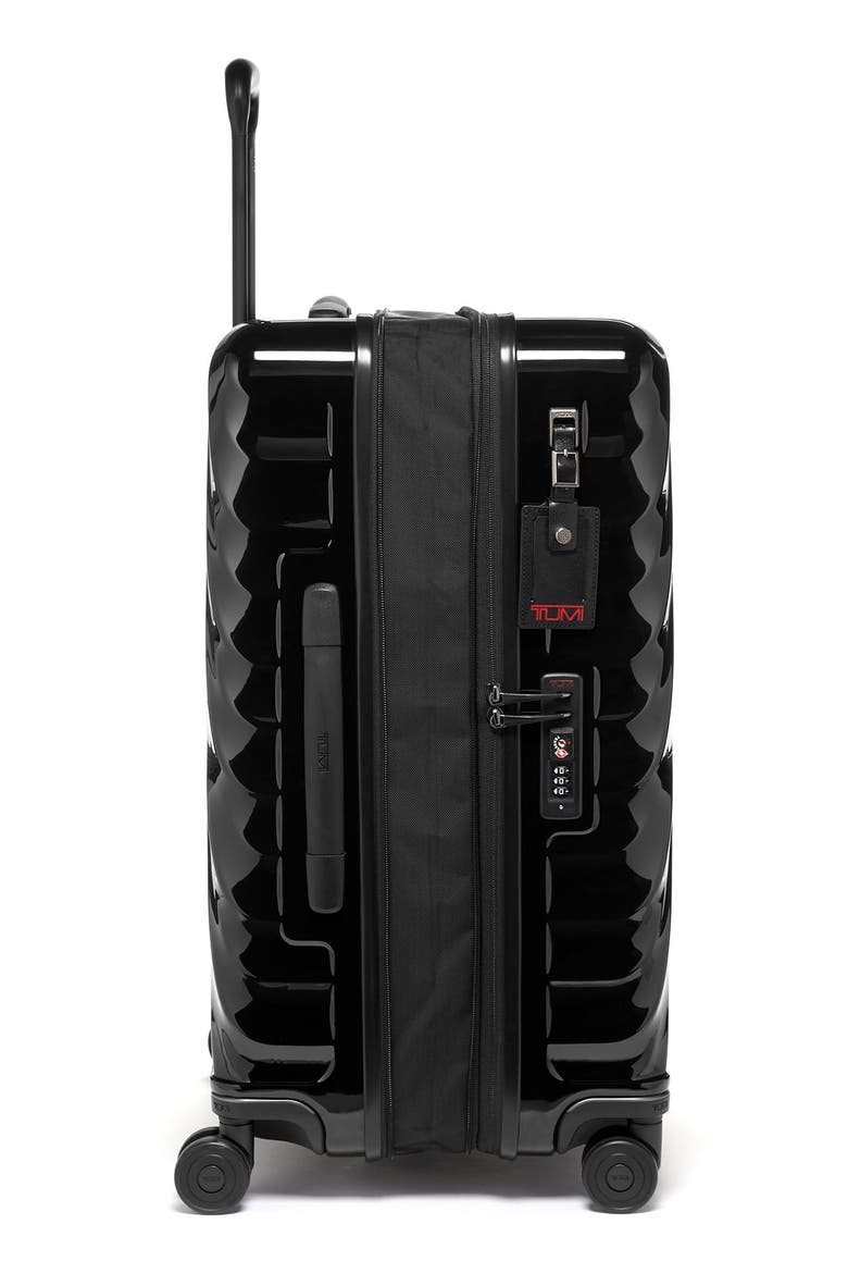 19 Degree Medium Expandable Checked Luggage, Alternate, color, BLACK