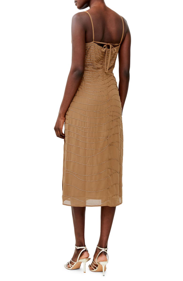 French Connection Chandler Beaded Midi Dress, Alternate, color, 