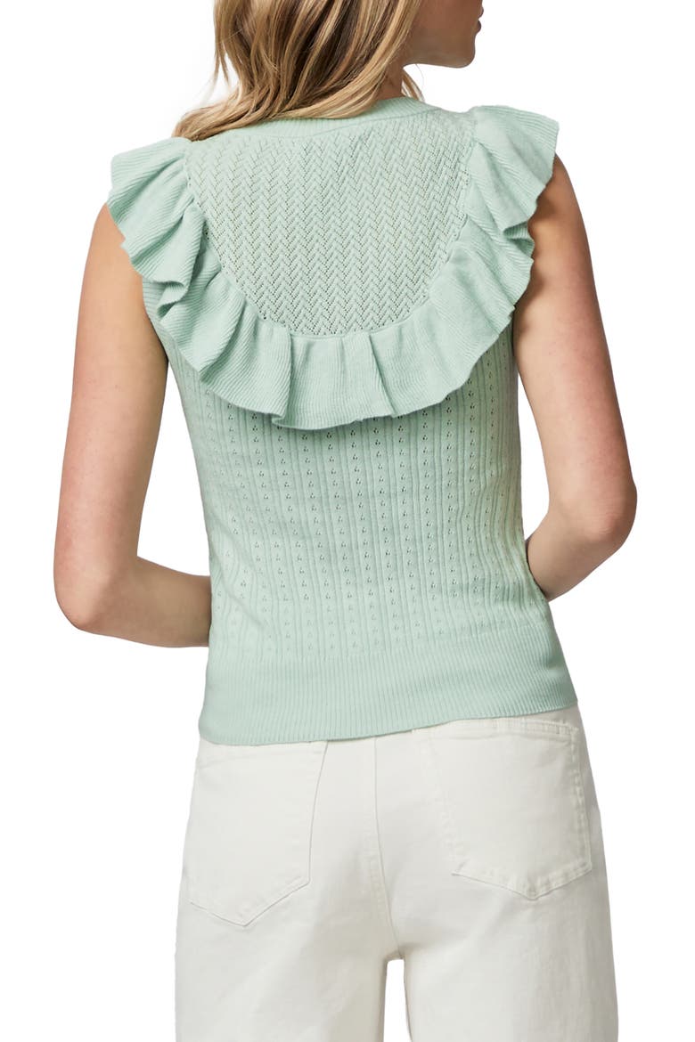 Rosina Ruffle Pointelle Sweater, Alternate, color, MORNING DEW