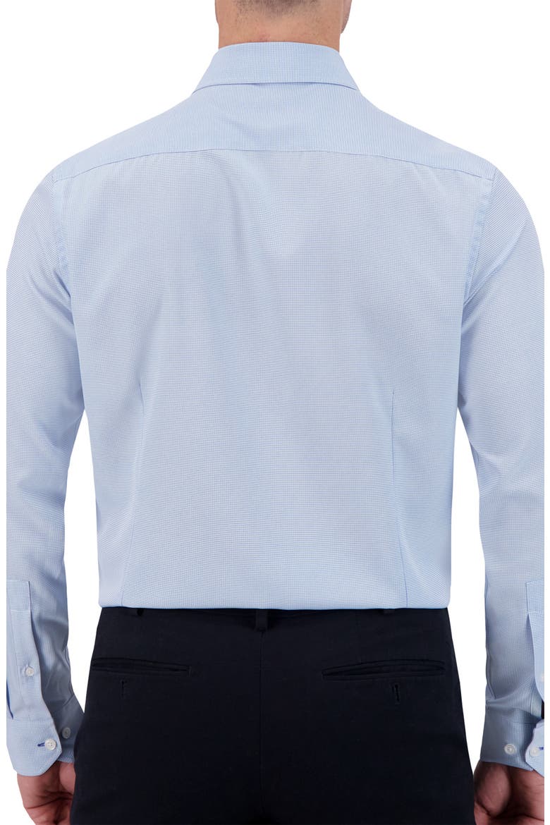 Slim Fit Check Print Performance Dress Shirt, Alternate, color, 49 LIGHT BLUE