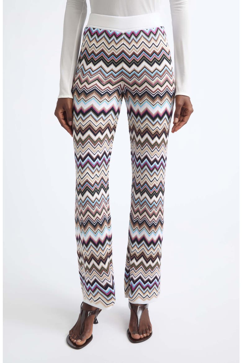 Zigzag Knit Straight Leg Pants, Main, color, SMSPL