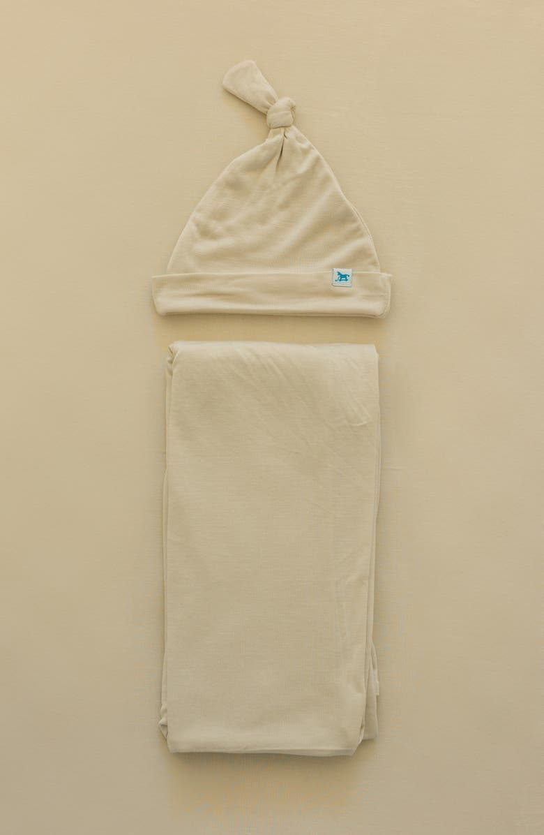 little unicorn Stretch Knit Hat & Swaddle Set, Alternate, color, 