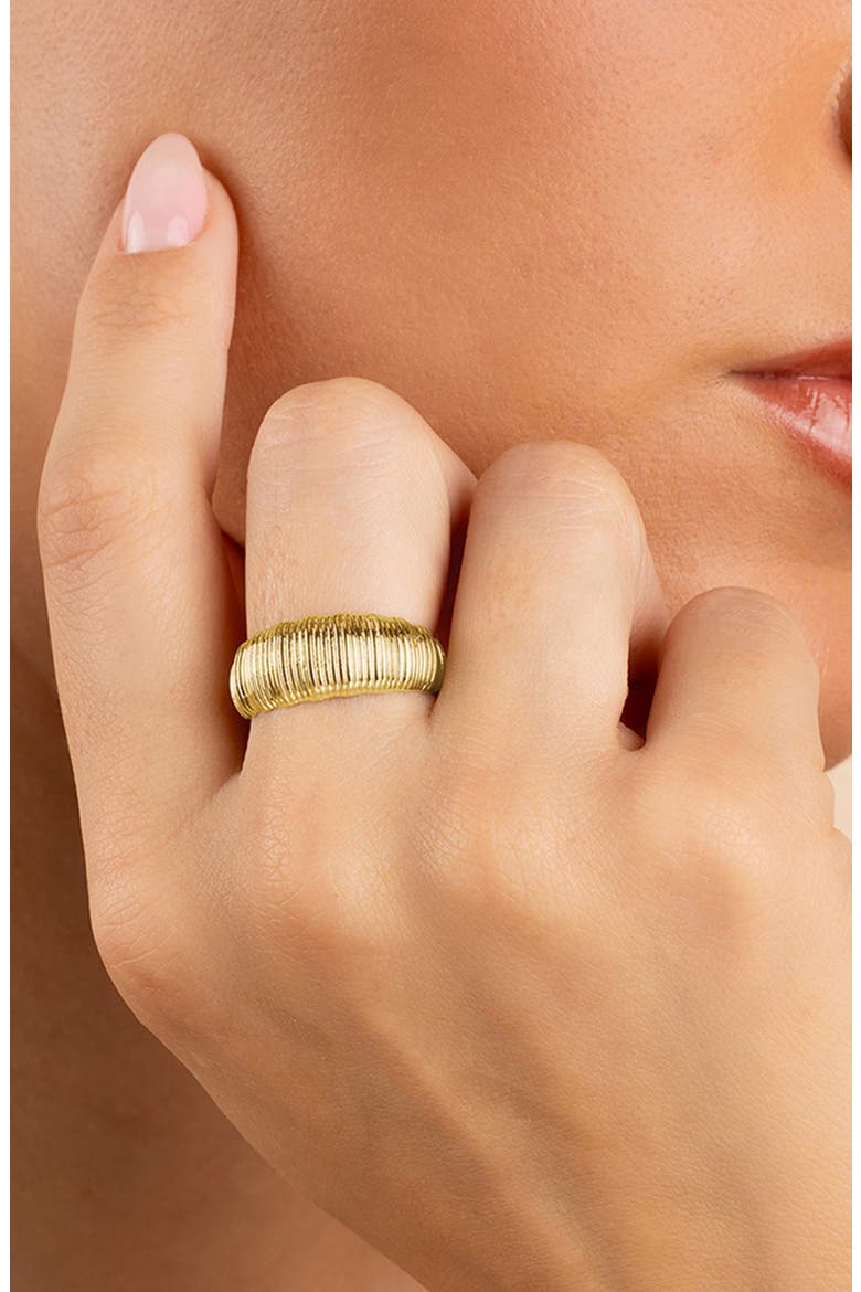Guiliana Ripple Textured Band Ring, Alternate, color, GOLD