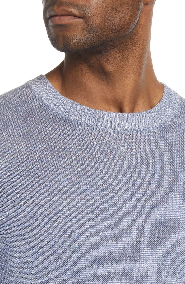 Vince Mélange Linen & Cotton Crewneck Sweater, Alternate, color, 