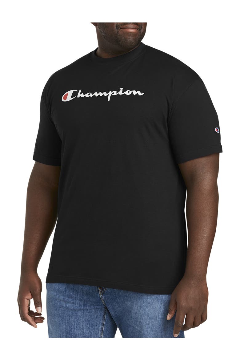 Script T-Shirt, Main, color, BLACK