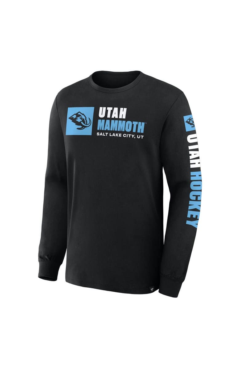 FANATICS Men's Fanatics Black Utah Hockey Club Goal Crease Legacy Long Sleeve T-Shirt, Alternate, color, Black