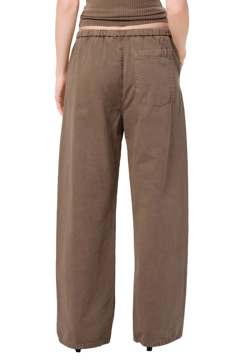 Aurora Pull-On Cotton & Hemp Pants, Alternate, color, COCOA MD BRWN