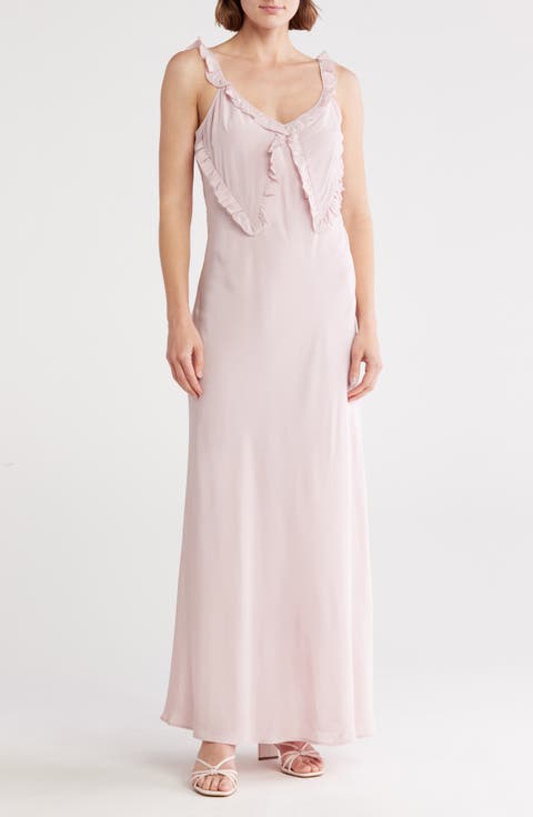 Emer Ruffle Silk Gown