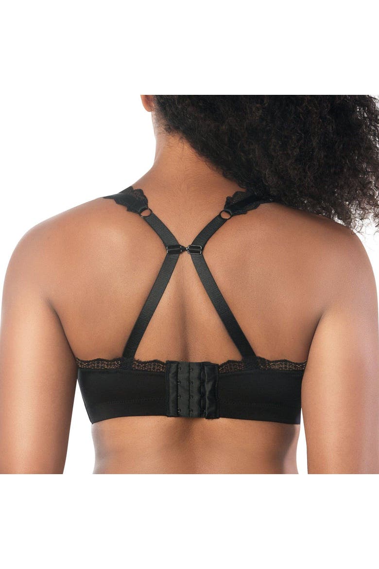Dalis Wire-Free Bralette, Alternate, color, Black